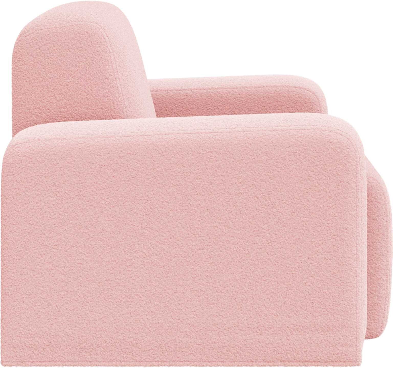 vidaXL Fauteuil Rose Bouclé