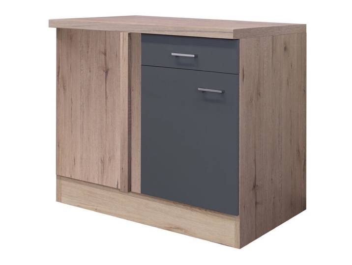 Küchen Unterschrank RALPH 110 cm Eiche/ grau
