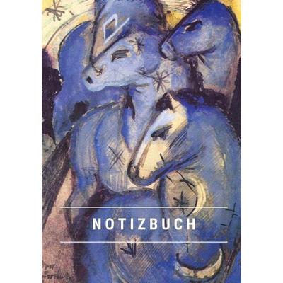 Notizbuch klein A5 Blanko - Notizheft 44 Seiten 90g/m² - Softcover Franz Marc 'Der Turm der blauen Pferde'- Papier, Taschenbuch von Notizbuch
