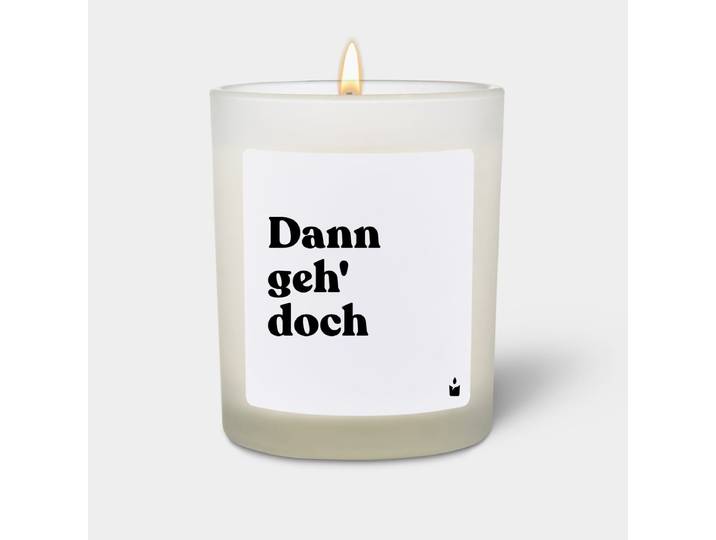 Duftkerze Weiss Woody Dann geh' doch