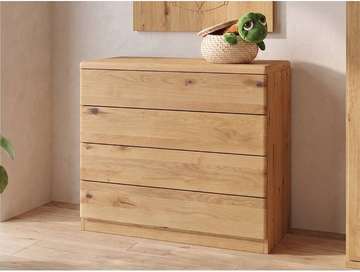 Wildeichenkommode Hell „Nora“ 100 cm Massivholz Wildeiche Hell
