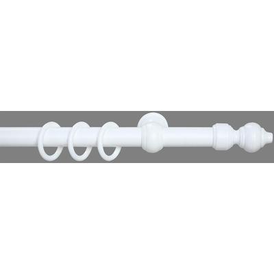 Vorhangstange GOOD LIFE "Trend" Gr. 6, weiß, L:240cm Ø:28mm, Kunststoff, Metall, Gardinenstangen