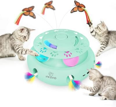 Uplift Picks INKZOO Interactive Cat Toy Automatic Whack A Mole Kitten Game For Indoor Cats blue (upgrade)