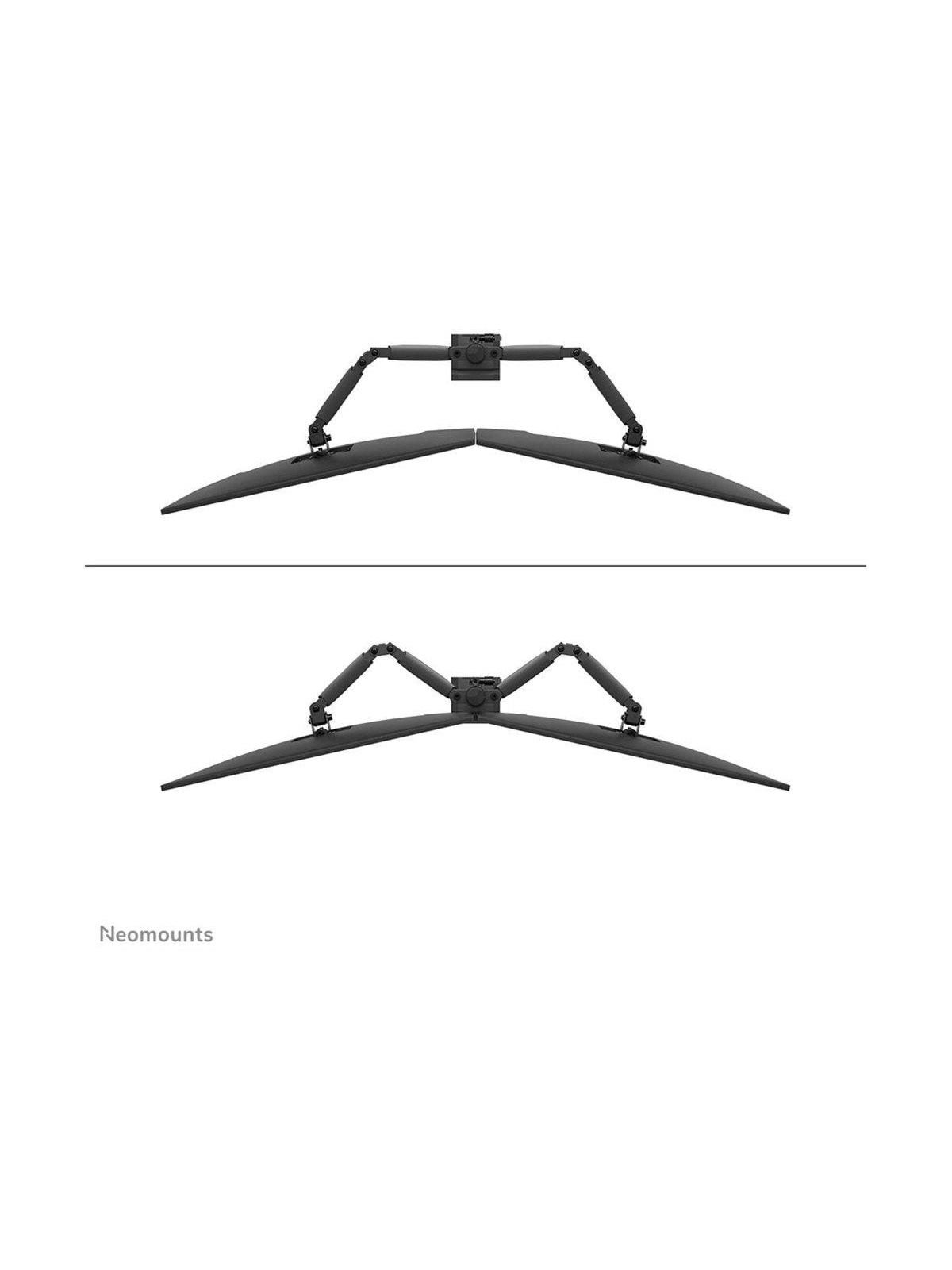 Neomounts DS60-600BL2 mounting kit - full-motion - for 2 monitors - black
