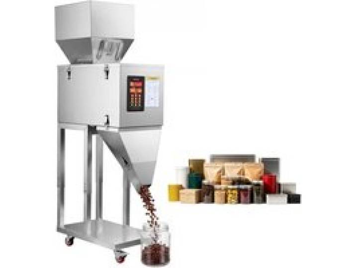 VEVOR Pulverabfüllmaschine Partikelspender Auto-Wiegefüllmaschine 20-3000g, Intelligentes Wiegen & Abfüllen, Edelstahlkonstruktion, Mit Fußpedal, Ideal für Nüsse Samen Tee Kaffeebohnen Getreide Mehl