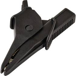 VOLTCRAFT MSK-135 Krokodilklemme gekrümmt CAT IV 600 V, CAT III 1000 V 10 A Schwarz VC-17155615