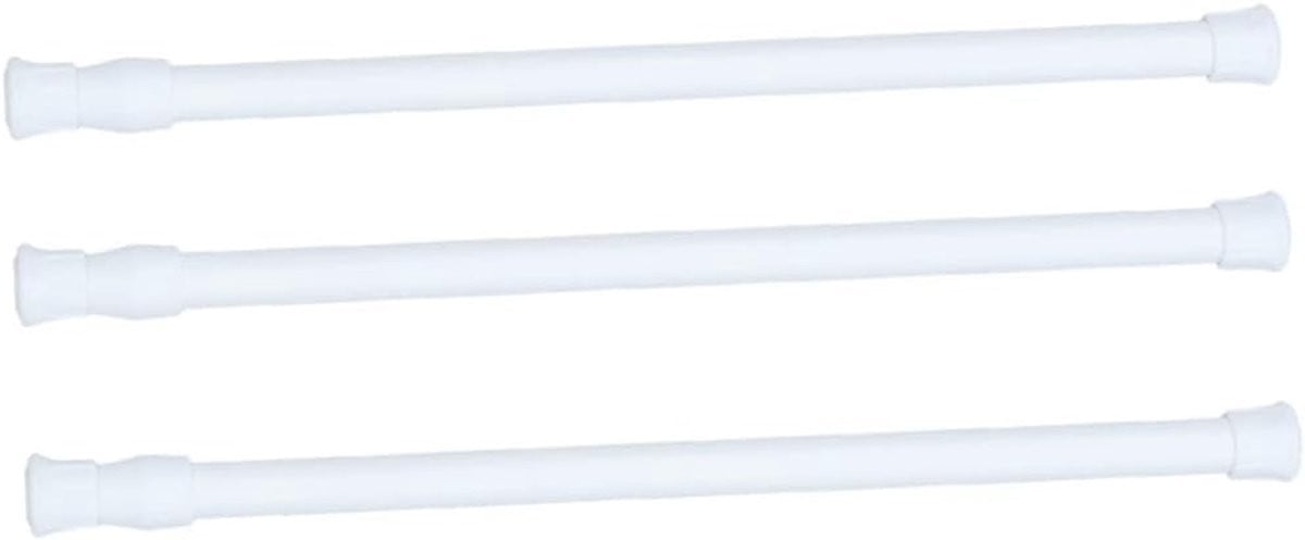 Verstelbare Spanner Gordijnroede Wit 30-50 cm