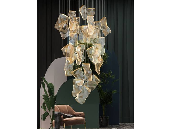 Grands lustres postmodernes de luxe Villas, luminaires créatifs pour salon, escaliers, éclairage artistique, décoration