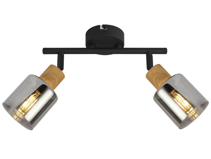 2 Spots GLOW 8cm 25W schwarz