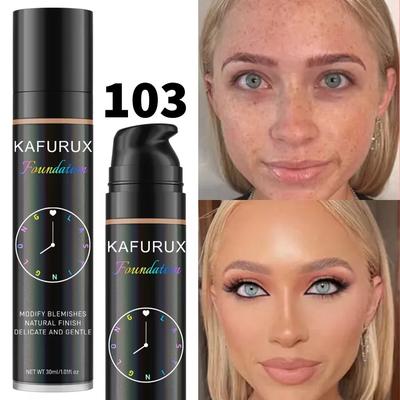Inspired Finds 8 Color Liquid Foundation Waterproof Korean Makeup Base With Full Coverage Concealer 103