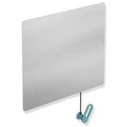 Hewi Kippspiegel 801.01.10055 600x540x6mm, mit Halter/Griff, aquablau