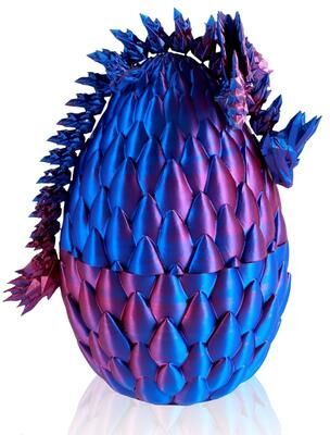 Inspired Finds 3D Printed Articulated Dragon Toy purple