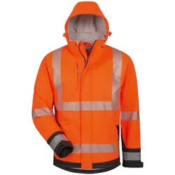 Winter Warnschutz Softshelljacke 2in1 - 5XL - orange/schwarz