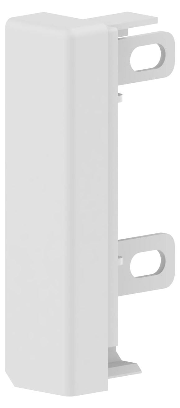 Solidchoice Eindkap voor PVC plint, links, wit