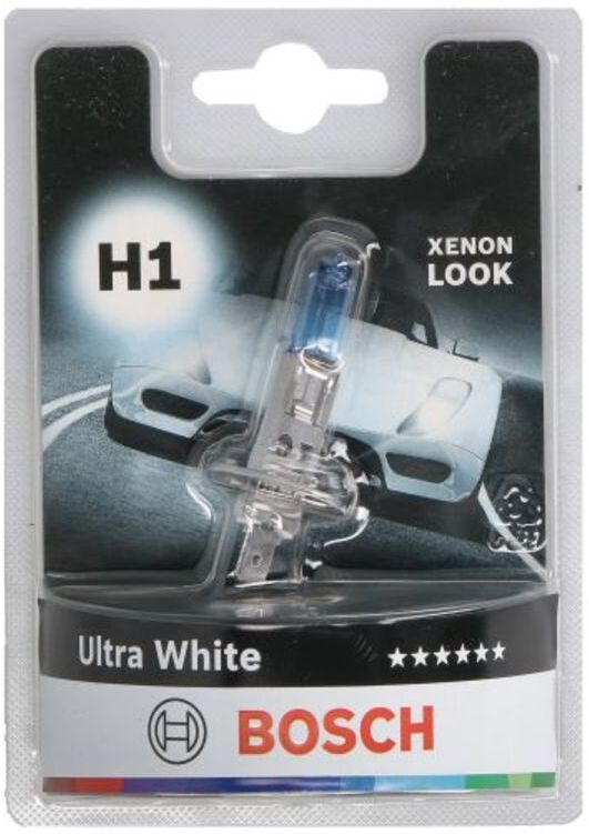 Bosch Lampada alogena H1 Ultra White 12V, 55W, 1 Pezzo