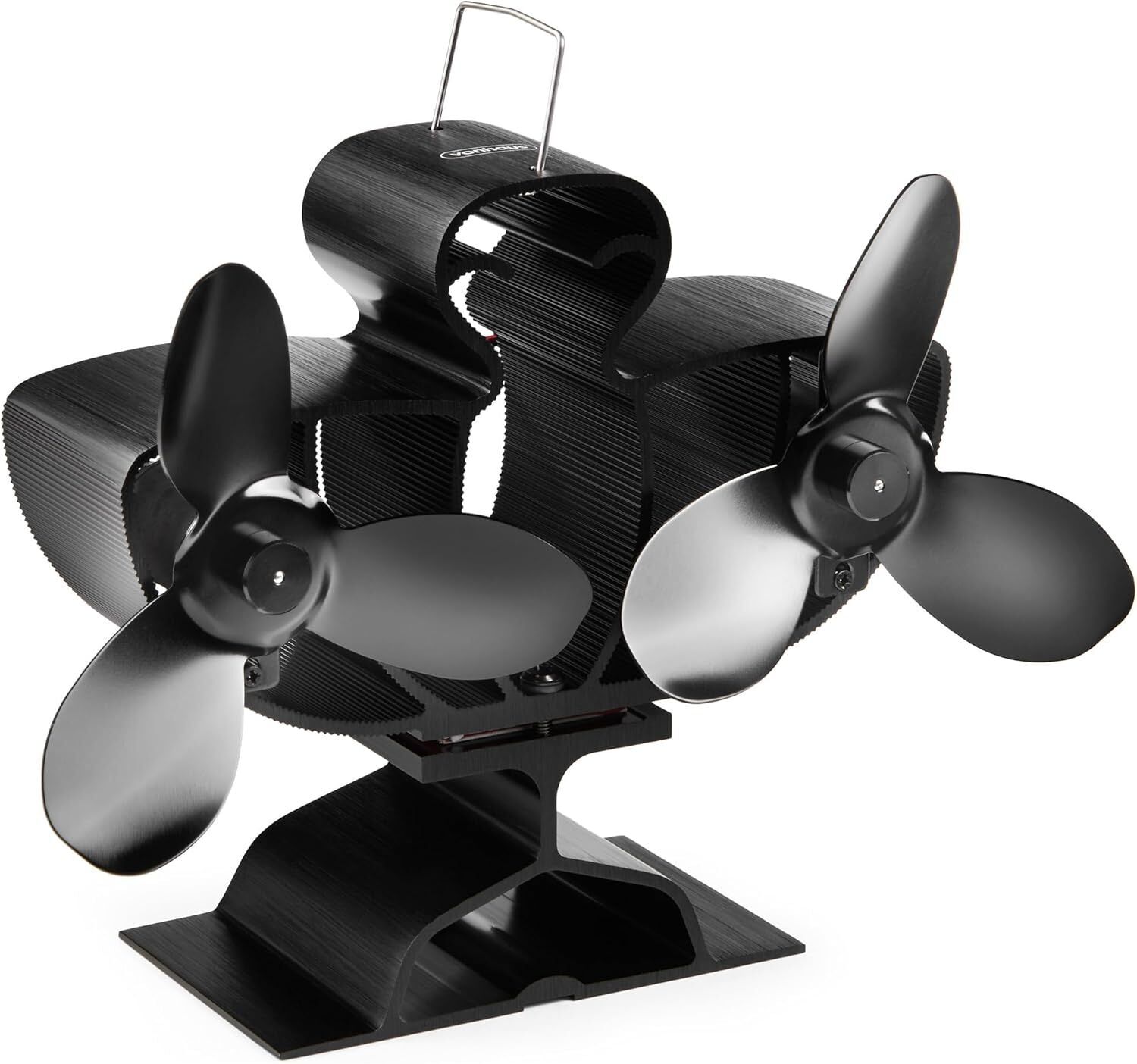 VonHaus Double Stove Fan – 6 Blade Heat Powered Log Burner Fan, New