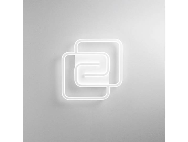 Luce Ambiente Design Wandleuchte Cayman, weiß / opal, für Wohn- / Esszimmer, Metall, Modern