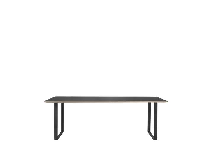 Muuto 70/70 Esstisch 225 x 90cm Black linoleum-Plywood-Sand