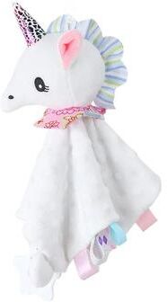 Uplifted Finds Baby Security Blanket Elephant With Tags Teether Rattles Soft Snuggle Stuffed Animal white Unicorn