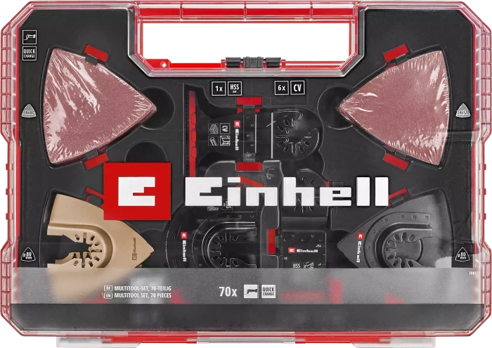 EINHELL XXL-Plus Case 70-teiliges gemischtes Zubehörset für Multifunktionswerkzeuge, 49708170