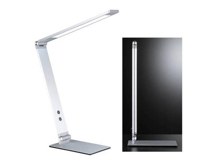 Fischer & Honsel Led-Tischleuchte, Alufarben, Metall, Glas, länglich, F, 34x38 cm, Lampen & Leuchten, LED Beleuchtung, LED-Tischleuchten