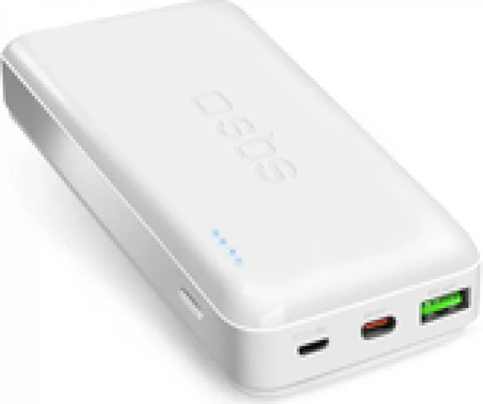 SBS Powerbank 20.000 mAh Power Delivery 20W Multi-Port weiss