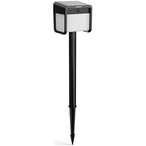 Philips Wegeleuchte Ezra, schwarz, mit Solar, Pollerleuchte, LED, IP44, mit Bewegungsmelder, Höhe 69 cm