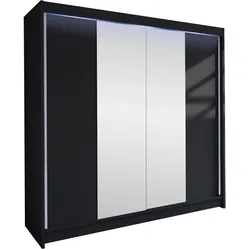 SCHWEBETÜRENSCHRANK Talin II, mit RGB LED Beleuchtung