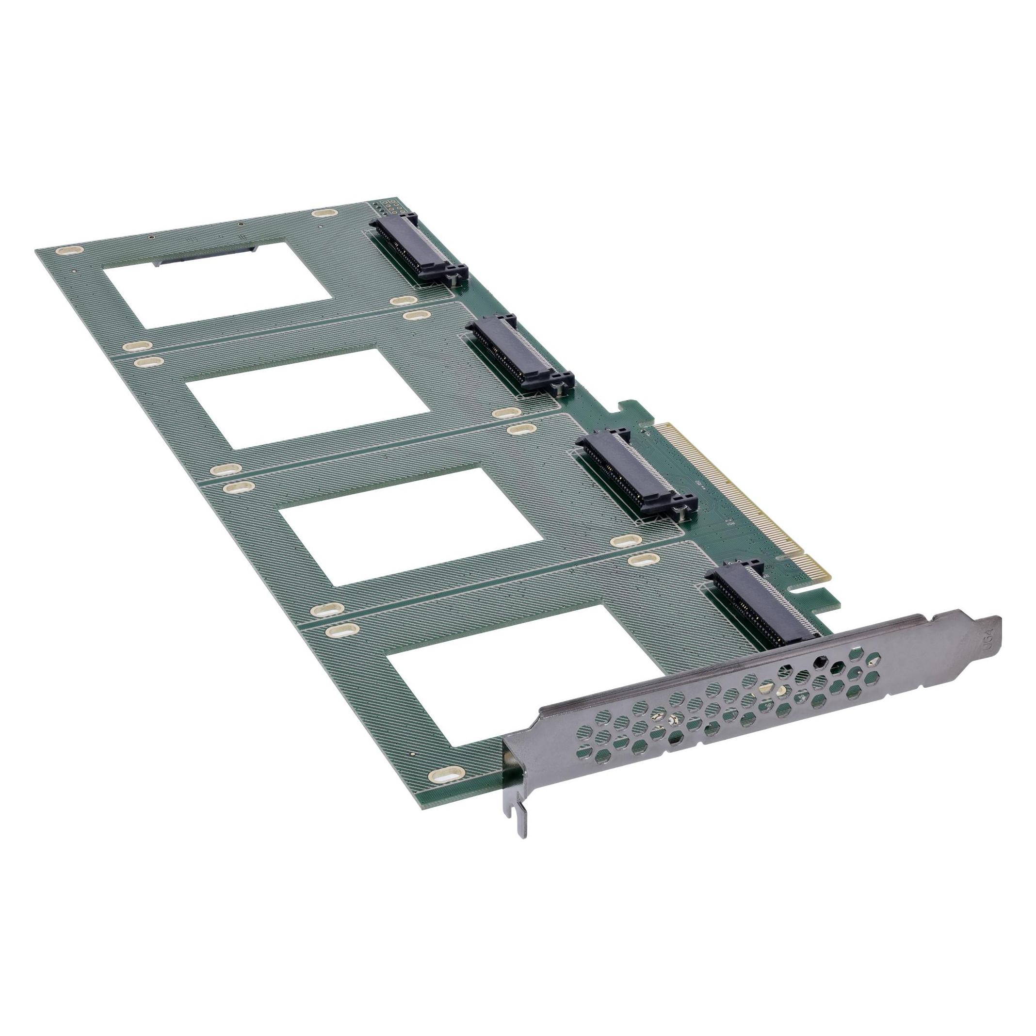 InLine PCIe Karte zu 4x intern U.2 NVMe SFF-8639 - Bifurcation (76660R)