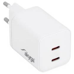 Akyga USB Ladegerät 45 W USB-C® USB PD 3.0 Weiß mobil GaN AK-CH-29