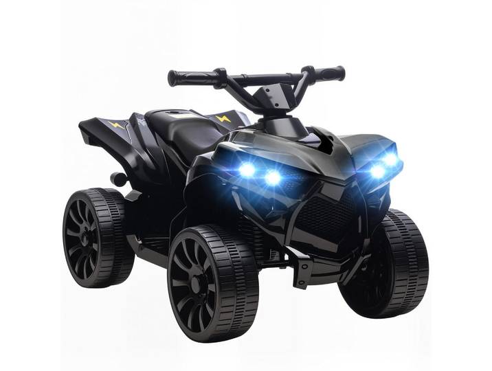Aiyaplay Kinder-Elektroquad 6V Kinderquad mit Vorwärts-, Rückwärtsfunktion, Musik, Schwarz, Metall, 42x45x70 cm, unisex, Freizeit & Co, Gartenspielzeug, Kinder-Elektrofahrzeuge