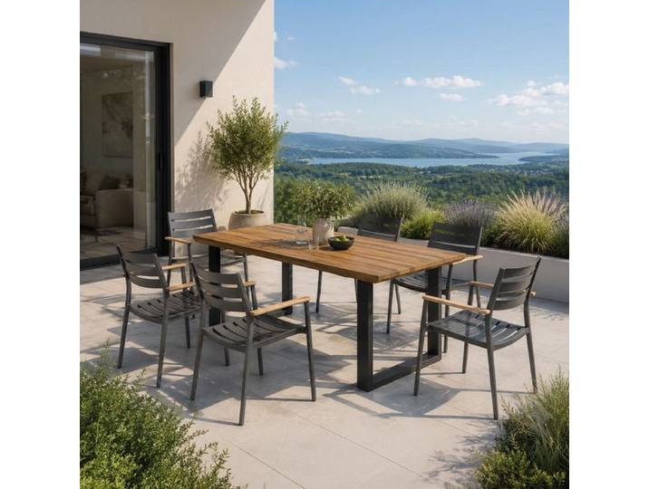 Solpuri Pia Gartenmöbel-Set L (6 Plätze) mit OUTLIV. Tisch 200x100cm