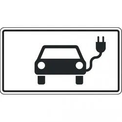 Dreifke® Zusatzzeichen Elektrisch betriebene Fahrzeuge, Nr.1010-66, Aluminium RA0, 600x330mm