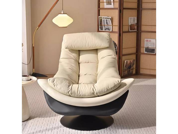 Appui-tête blanc chaise de sol ergonomique salon balcon chaise de méditation décor en bois moderne siège confortable meubles Design