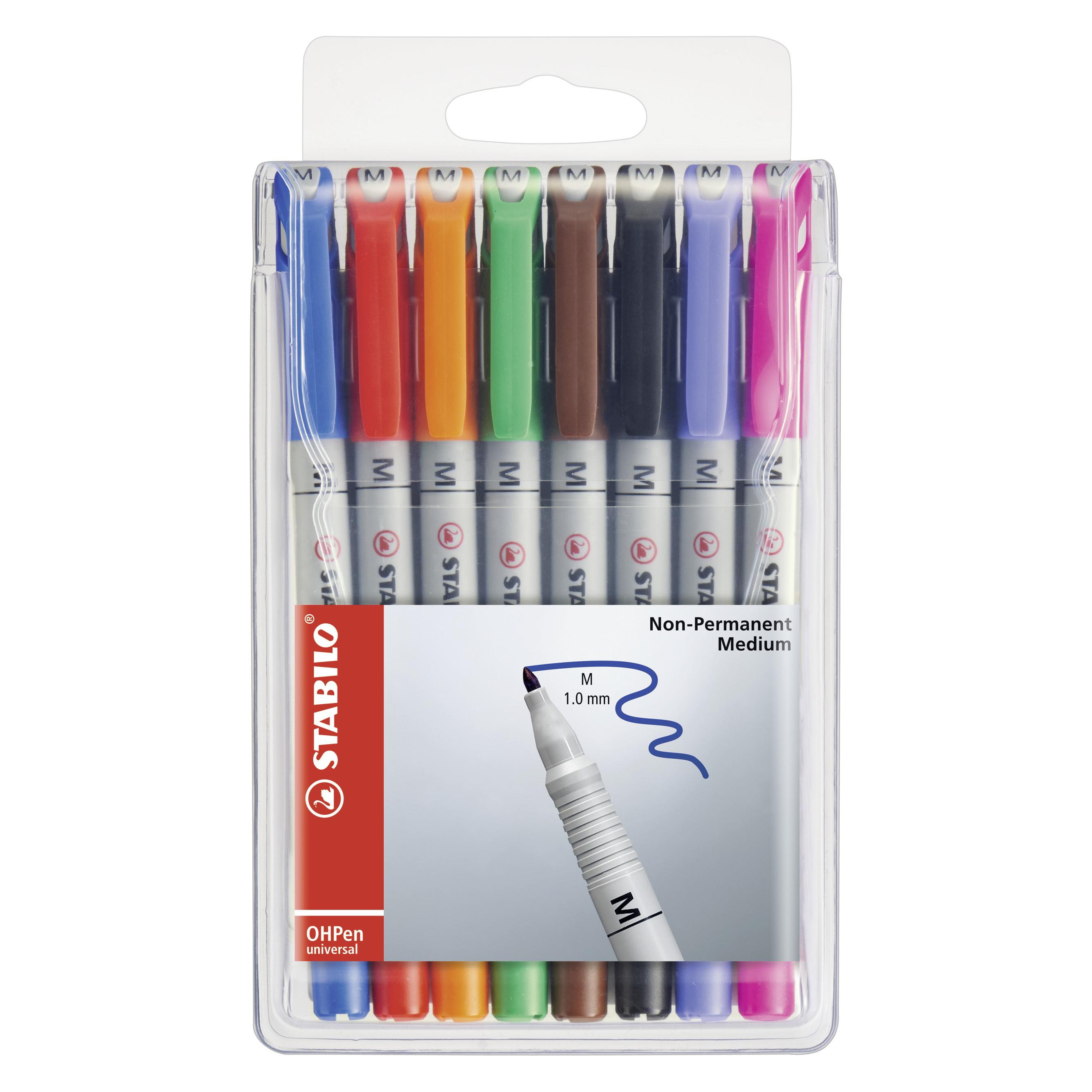 Stabilo OHPen universal Folienstift wasserlöslich (8x) (853/8)