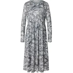 Tchibo - Bedrucktes Mesh-Kleid - Damen - Gr. S - hellgrau/print