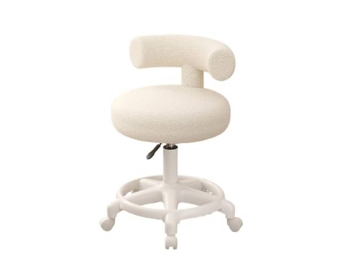 XXAD553TY Pneumatischer Hebestuhl mit drehbaren Rollen, geeignet for das Büro Kleiderschrank(Weiß)