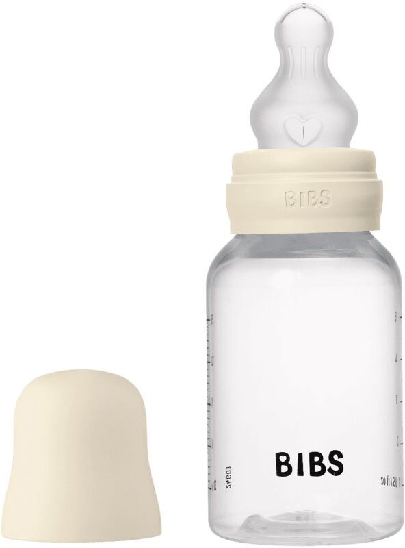 BIBS Anti-Colic Baby Bottle Silicone biberon anti-coliques avec tétine en silicone Ivory 1 pcs
