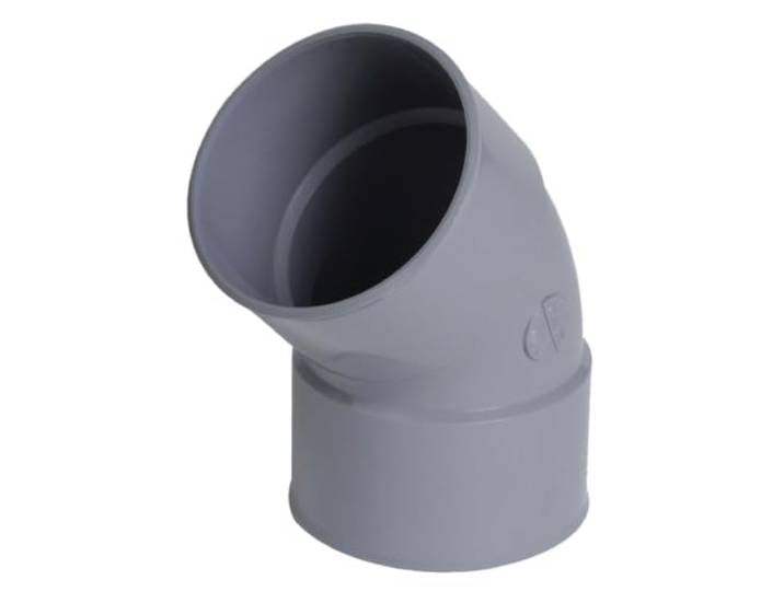 Coude NICOLL femelle femelle 45° Ø 40 mm - CH44 Raccord PVC gris coudé 45 degrés - FF Diamètre 40 mm - Double emboîture - Nicoll