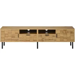 TV-LOWBOARD eiche-optik 160 cm mit 2 schubladen & 2 türen
