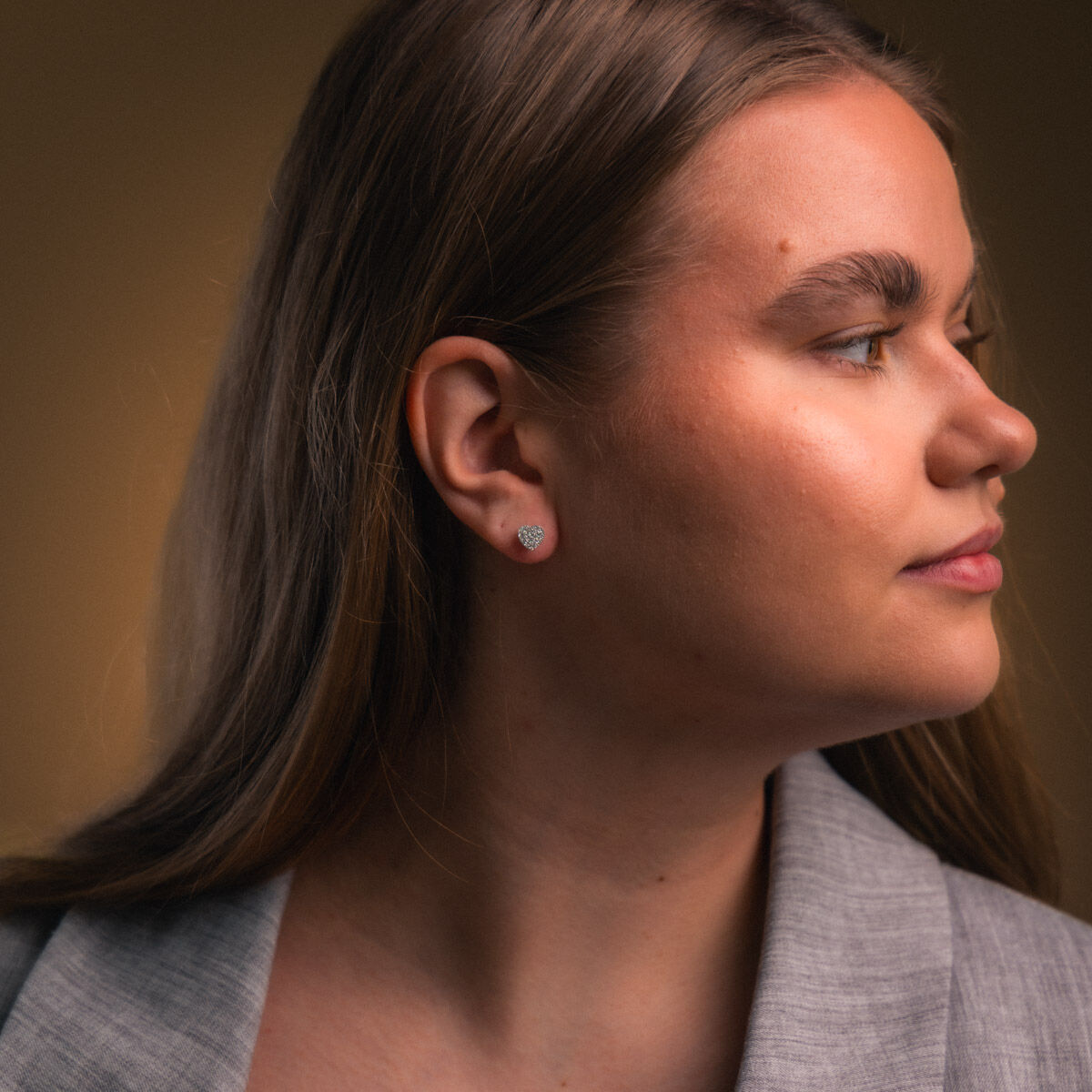 Lykken Elegance timanttikorvakorut sydän