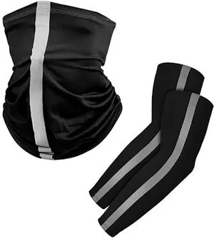 The Handy Homestead Reflective UV Face Mask And Sun Protection Suit Set For Cycling black
