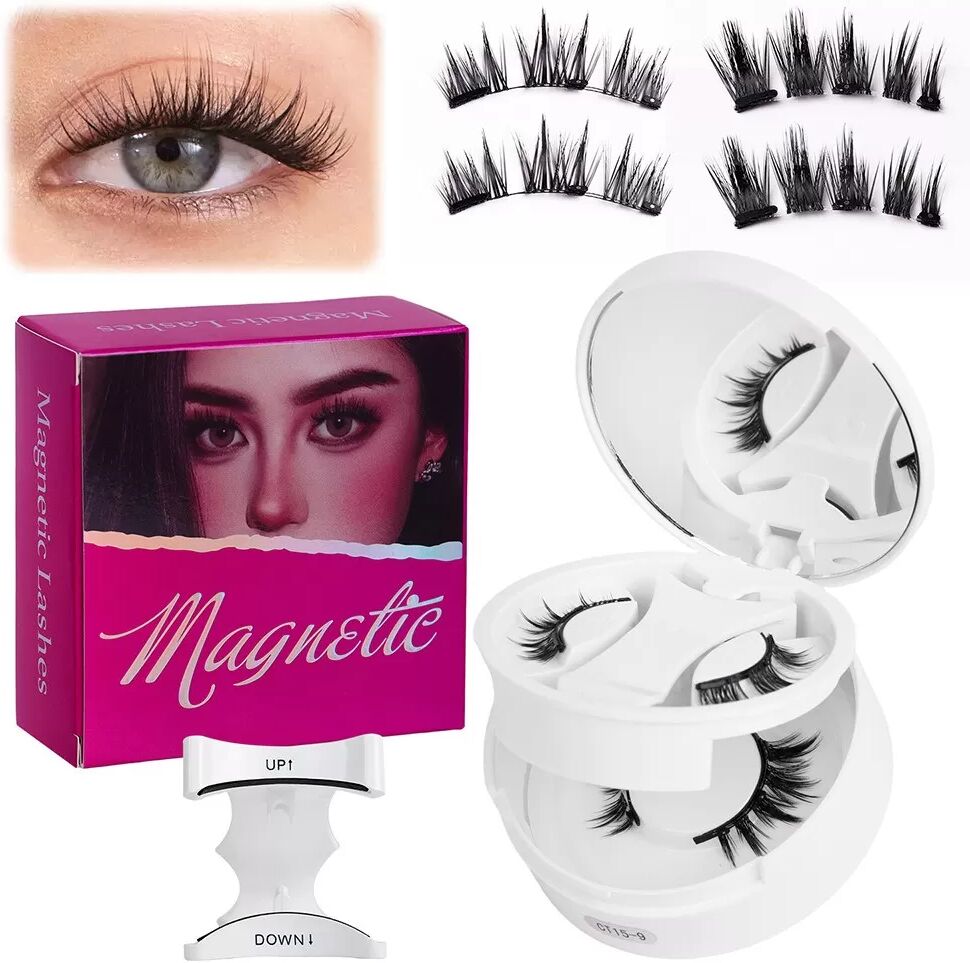 INF Magnetische Wimpern Kit - Wiederverwendbar, ohne Kleber, einfache Anwendung für atemberaubende Looks