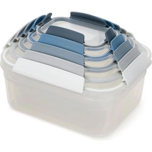 JosephJoseph Frischhaltedose Nest Lock, aus Kunststoff, 0,23 - 3 Liter, Sky, transparent, luftdicht, Set, 5-teilig