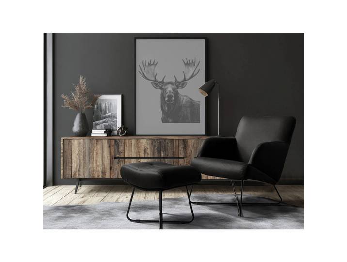Livetastic Sesselset, Schwarz, Metall, Echtleder, Semi-Anilinleder, 67x87x74 cm, Lederauswahl, Wohnzimmer, Sessel, Sonstige Sessel