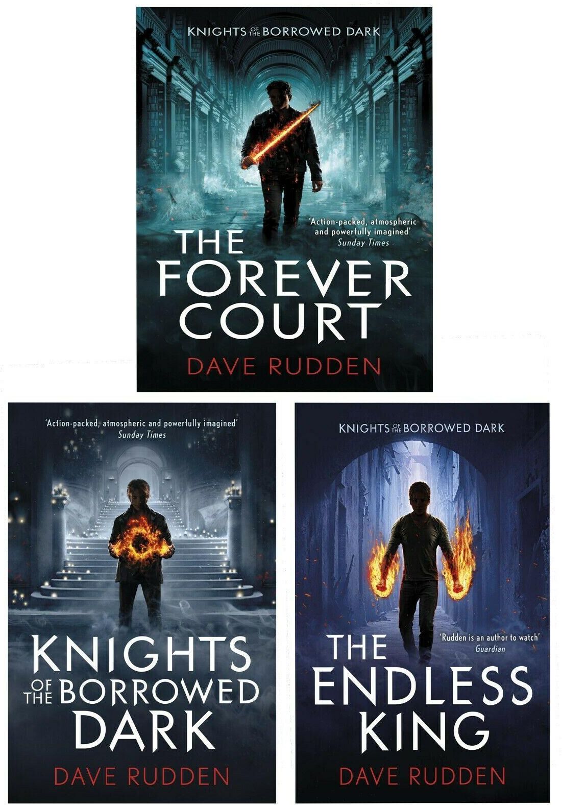 Knights of the Borrowed Dark 3 Books by Dave Rudden - Ages 9-14 - Paperback Penguin