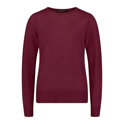 Strickpullover BETTY BARCLAY "Damen mit Rundhalsausschnitt", Damen, Gr. 36, rot (maroon banner), Strick, Obermaterial: 100% Kaschmir, Basic, gerade lang, Rundhals, Pullover Strickpullover