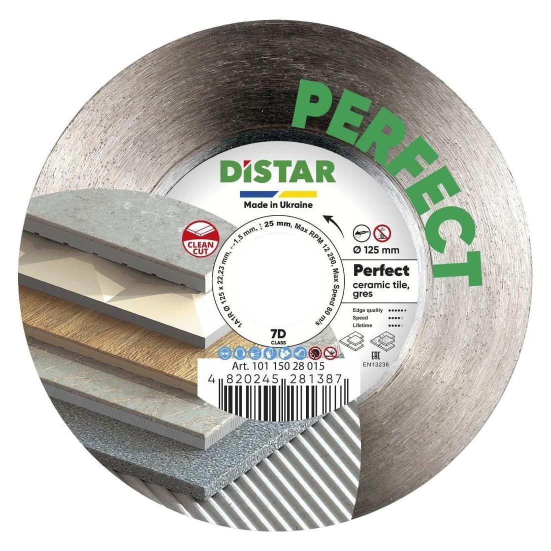 Distar Diamentowa tarcza 1A1R 125mm Perfect (1037899)