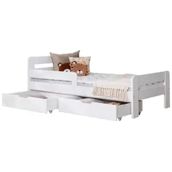 Bett Bennet mit Schubkasten ca. 90x200 cm Weiß