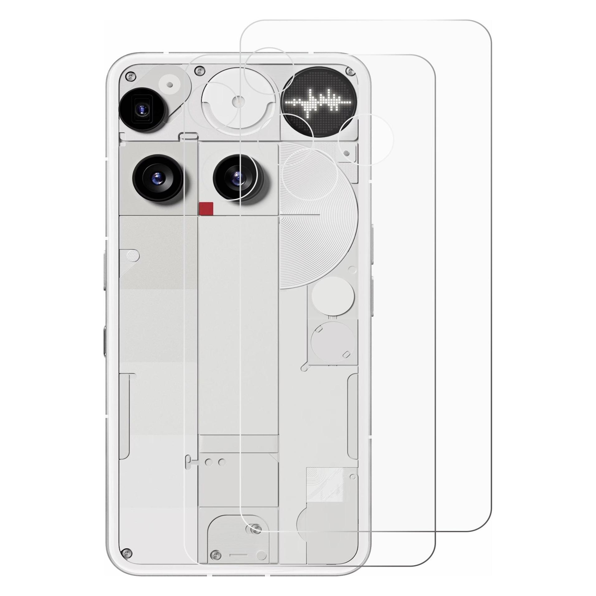 ScreenLeaf Schutzfolie für Nothing Phone (3) (Rückseite) Displayschutz Display Schutz Folie Klar Transparent (2 Stk., Nothing Phone (3)) (6160285)